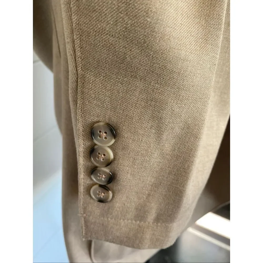 GIASONE Austin Hood Detachable Casual Blazer Jacket Camel Sport Coat Sz 44 R NEW - Picture 10 of 11